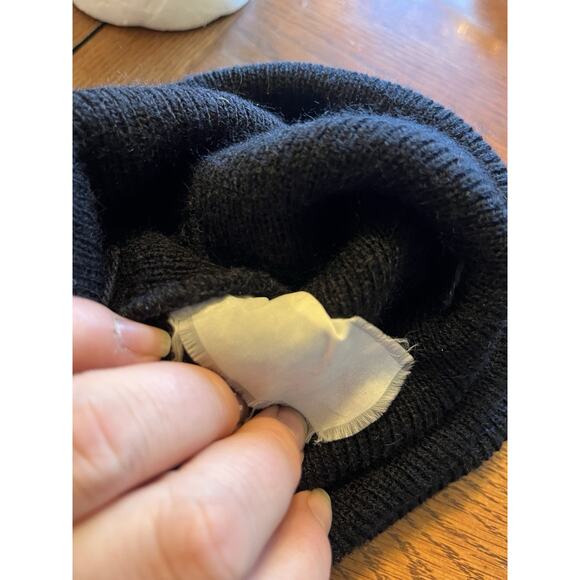 Vintage Carhartt Beanie Hat OS Dark Black Hipster Beanie Hat Cap Work USA - Picture 4 of 4